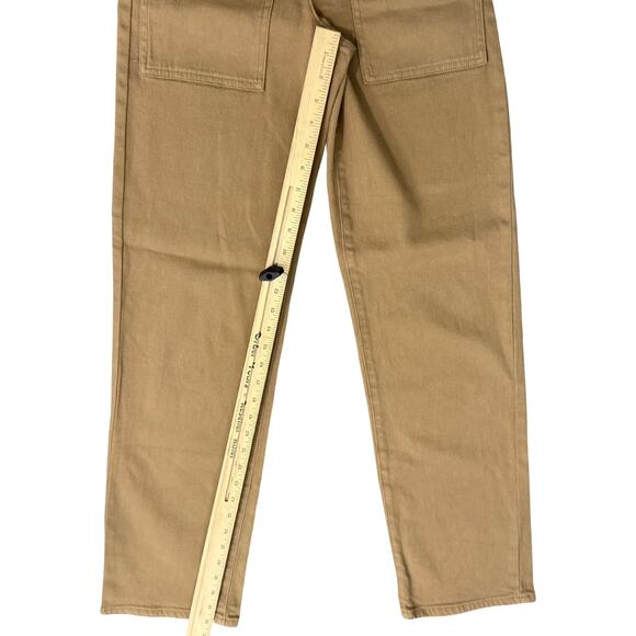 Wilfred Free Brown Tan Ryley Straight Leg High Waist Twill Utility Pants size 00 - Picture 4 of 8